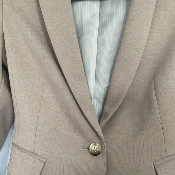 H&M Beige Blazer with Striped Lining Size 2 - Picture 4 of 10